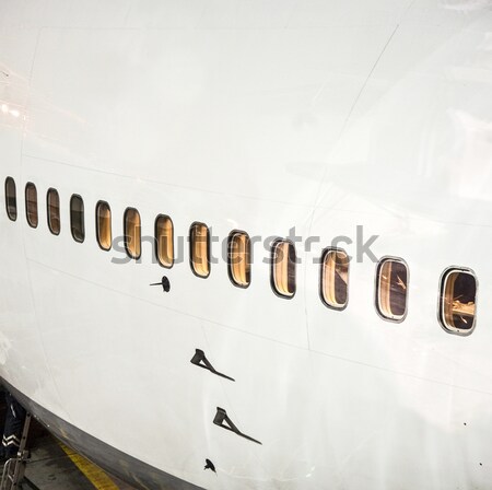 aircraft  at the gate by night Stock photo © meinzahn