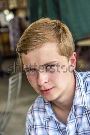 boy in a diners Stock photo © meinzahn