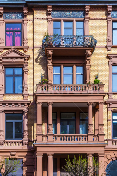 facade of loft apartments in old classicistiy houses in Wiesbade Stock photo © meinzahn