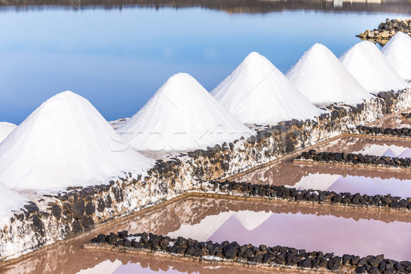 salt piles in the saline of Janubio  Stock photo © meinzahn