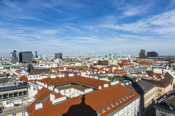 Aerial View Of Vienna City Skyline Stock photo © meinzahn