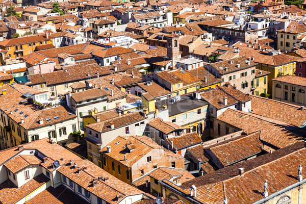 Piękna włoski miasta verona panorama niebo Zdjęcia stock © meinzahn