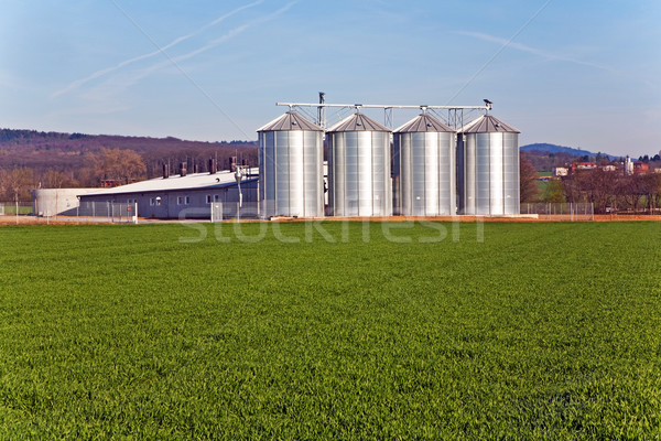 silo in beautiful landscape in sun Stock photo © meinzahn