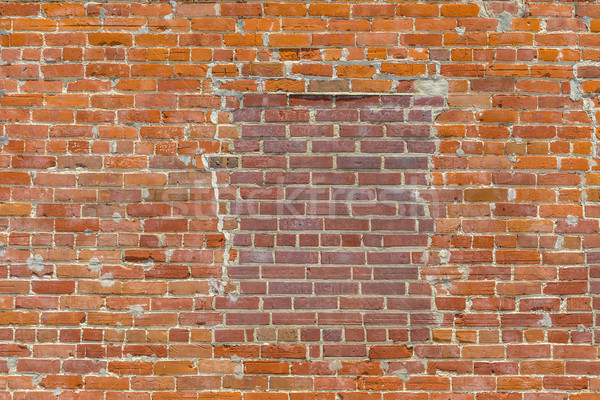 Stock photo:  brick pattern at the wall with two kind of bricks