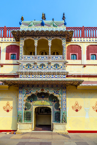 Chandra Mahal in City Palace, Jaipur, India Stock photo © meinzahn