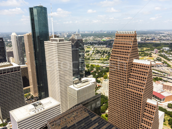 Panoramę Houston Texas dzień biuro miasta Zdjęcia stock © meinzahn