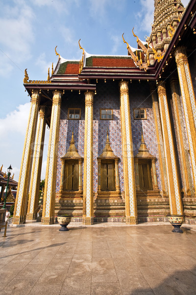 famous temple Phra Sri Ratana Chedi in the Grand Palace Stock photo © meinzahn
