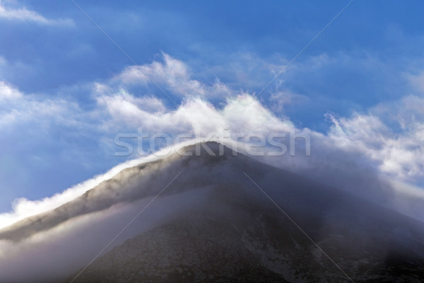 top of volcano in Timanfaya area in Lanzarote Stock photo © meinzahn