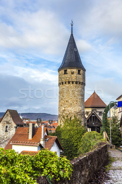 Part of the original drawbridge tower that lead to the castle in Stock photo © meinzahn