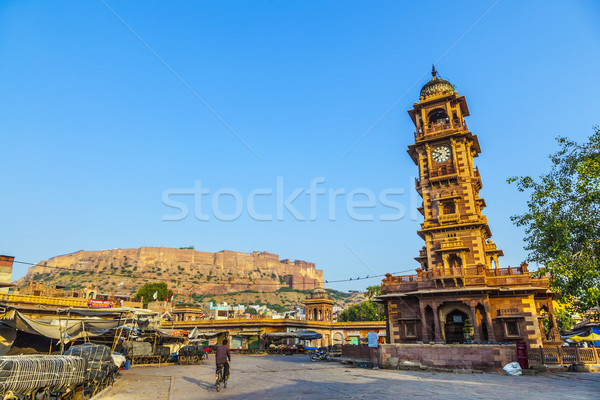 famous Jodhpur clocktower  Stock photo © meinzahn