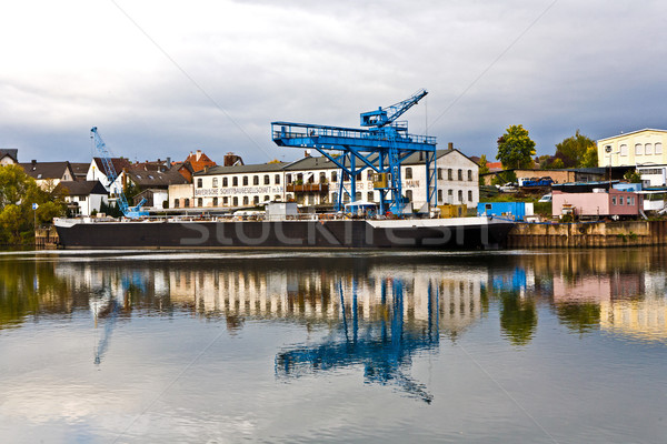 dockyard on river main Stock photo © meinzahn