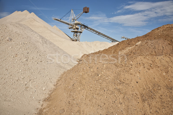 Cascalho construção terra rocha industrial Foto stock © meinzahn