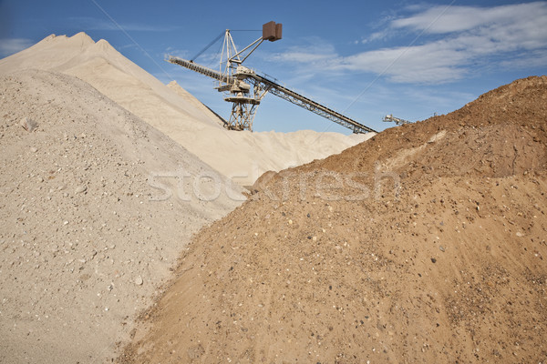 Conveyor on site at gravel pit Stock photo © meinzahn