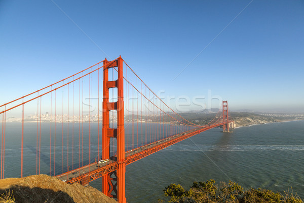 Famoso San Francisco Golden Gate Bridge tarde tarde luz Foto stock © meinzahn