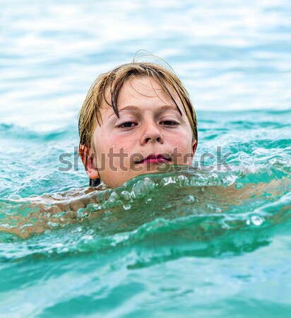 Ojos de agua salada océano agua cara Foto stock © meinzahn