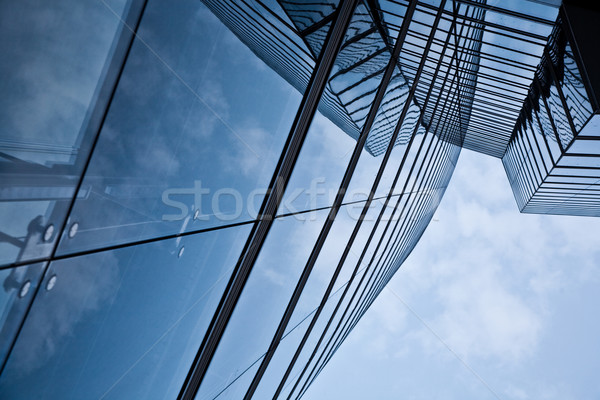 glas front of the Uniqa tower in vienna with sky Stock photo © meinzahn