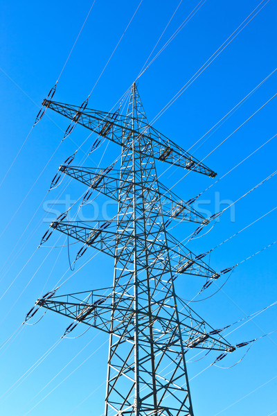 Acciaio elettrica luminoso cielo blu cielo tecnologia Foto d'archivio © meinzahn