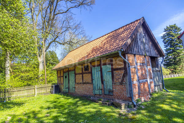  half timbered house under clear blue sky  Stock photo © meinzahn