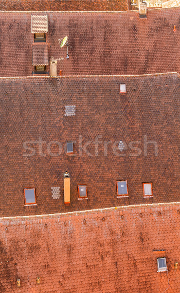 old roof tiles in Rothenburg ob der Tauber Stock photo © meinzahn