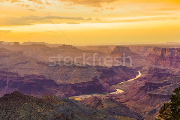 Sunset at the Grand Canyon seen from Desert View Point, South Ri Stock photo © meinzahn