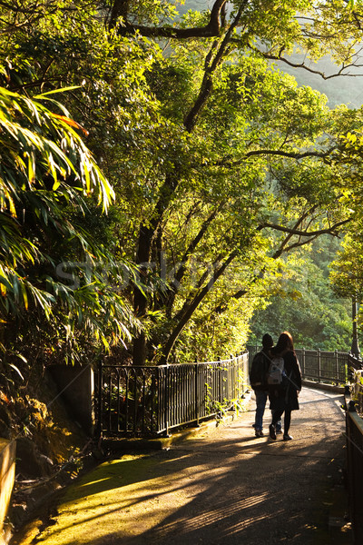 couple walks the romantic peak way in Hong Kong, Victoria Stock photo © meinzahn