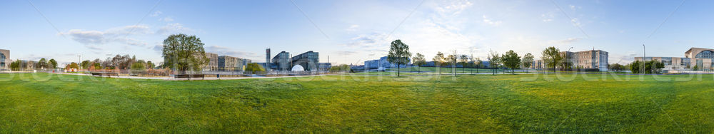 パノラマ 公園 ベルリン 政府 建物 早朝 ストックフォト © meinzahn