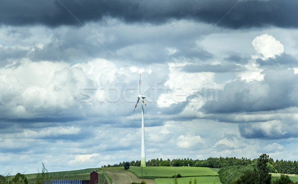 rural landscape in Bavaria with fields and tree Stock photo © meinzahn