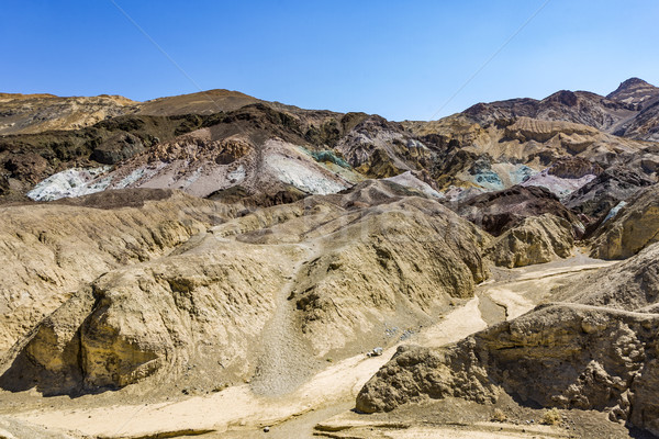 scenic road Artists Drive in Death valley with colorful stones Stock photo © meinzahn