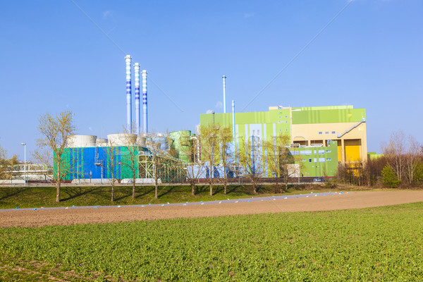 silo in Industry Park in beautiful landscape near Frankfurt  Stock photo © meinzahn