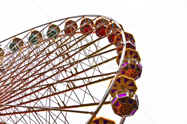 big wheel in motion with dark clouds Stock photo © meinzahn