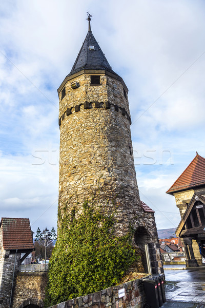 Part of the original drawbridge tower that lead to the castle in Stock photo © meinzahn