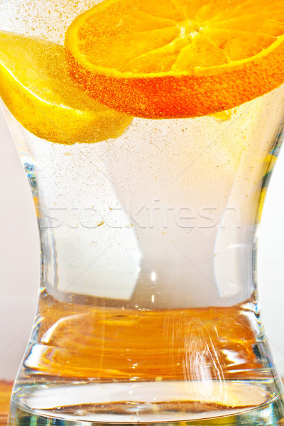 sliced orange fruits in detail Stock photo © meinzahn