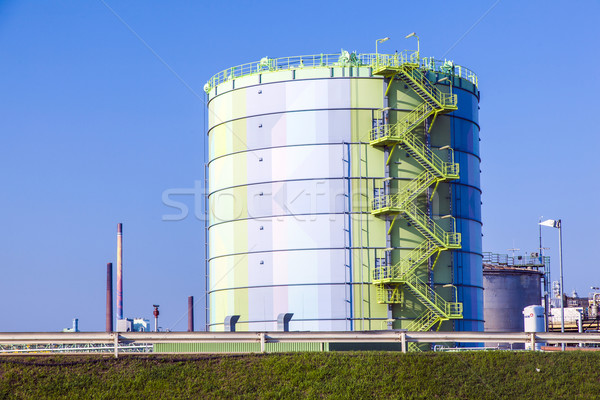 silo in Industry Park in beautiful landscape near Frankfurt  Stock photo © meinzahn
