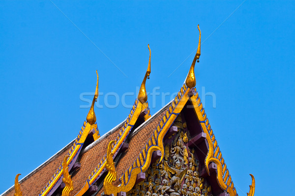 roof of monastery Wat Na Phramane in Ajutthaya Stock photo © meinzahn