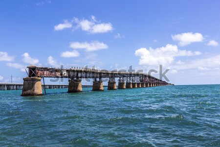 Vieux rail pont parc Floride touches Photo stock © meinzahn