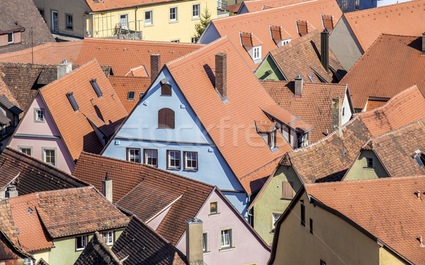 red shingle roofs in Rothenburg ob der Tauber  Stock photo © meinzahn
