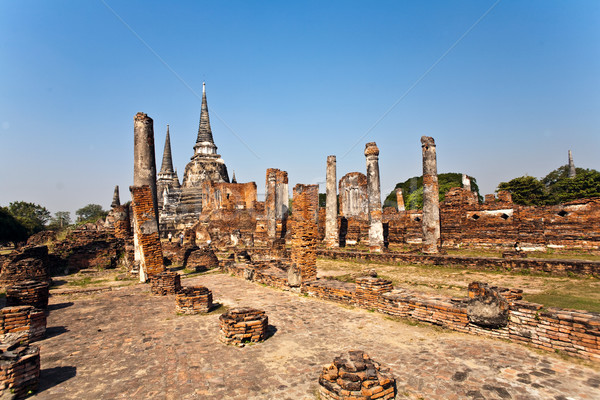 famous temple area Wat Phra Si Sanphet  Stock photo © meinzahn