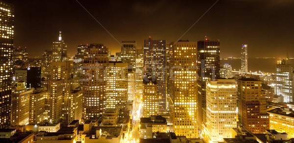 San Francisco gece ofis yol Bina Stok fotoğraf © meinzahn