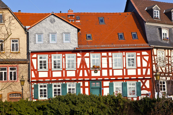 Stock photo: beautiful half-timbered houses in Frankfurt Hoechst