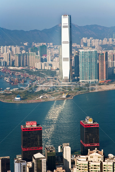 Hong Kong city view from Victoria peak Stock photo © meinzahn