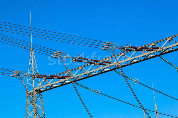Elektrische energiecentrale mooie kleurrijk weide toren Stockfoto © meinzahn