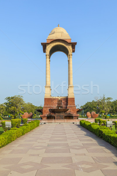empty canopy of George V at India Gate Stock photo © meinzahn