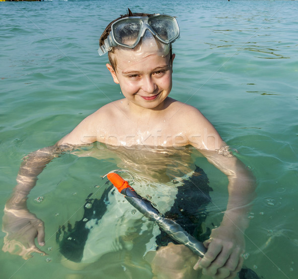 Stockfoto: Snorkelen · oceaan · snorkel · water · mooie