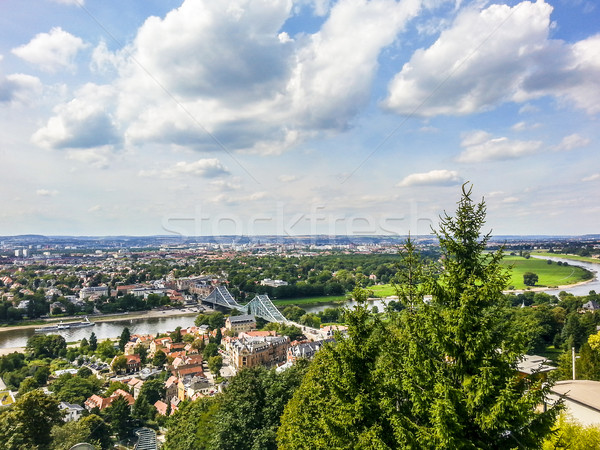 известный долины Дрезден Германия Blue Sky Сток-фото © meinzahn