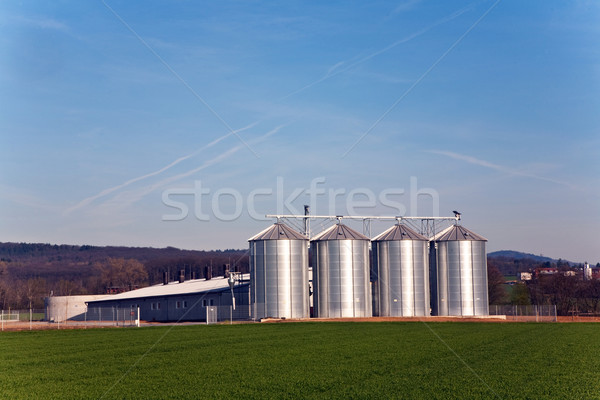 silo in beautiful landscape in sun Stock photo © meinzahn