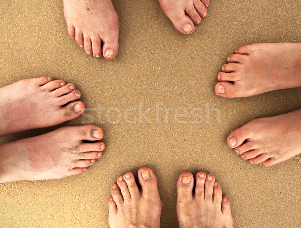 family at beach Stock photo © meinzahn