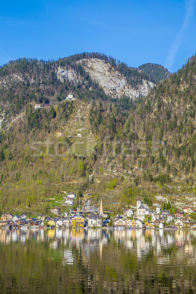Cidade tradicional casas Áustria europa Foto stock © meinzahn