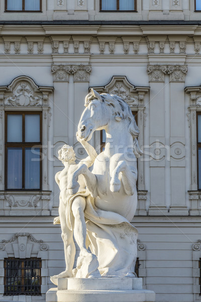 Statues at Belvedere Palace in summer, Vienna, Austria Stock photo © meinzahn