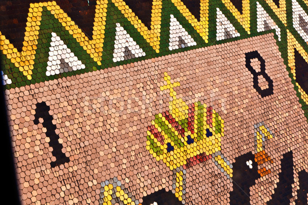 glazed roof tiles on the famous St. Stephans Cathedral Stock photo © meinzahn