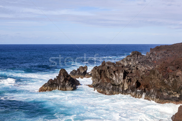 rough  cliffs at the shore of Lanzarote   Stock photo © meinzahn